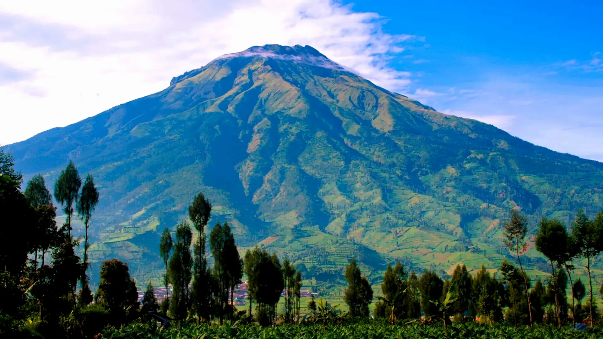 View Puncak Gunung Sumbing via Garung